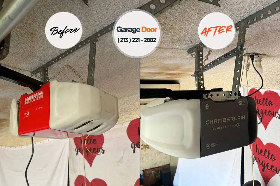 Before and after: garage door repair Marianne, PA